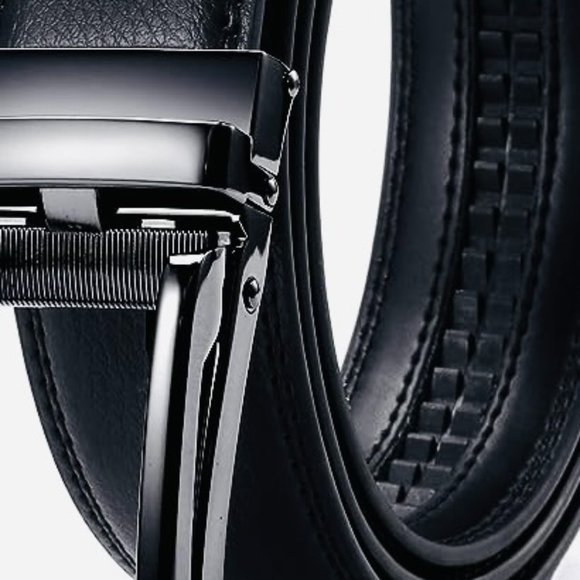 COMFORT CLICK Men's NWOT Adjustable Black Ratchet Belt - Picture 2 of 9